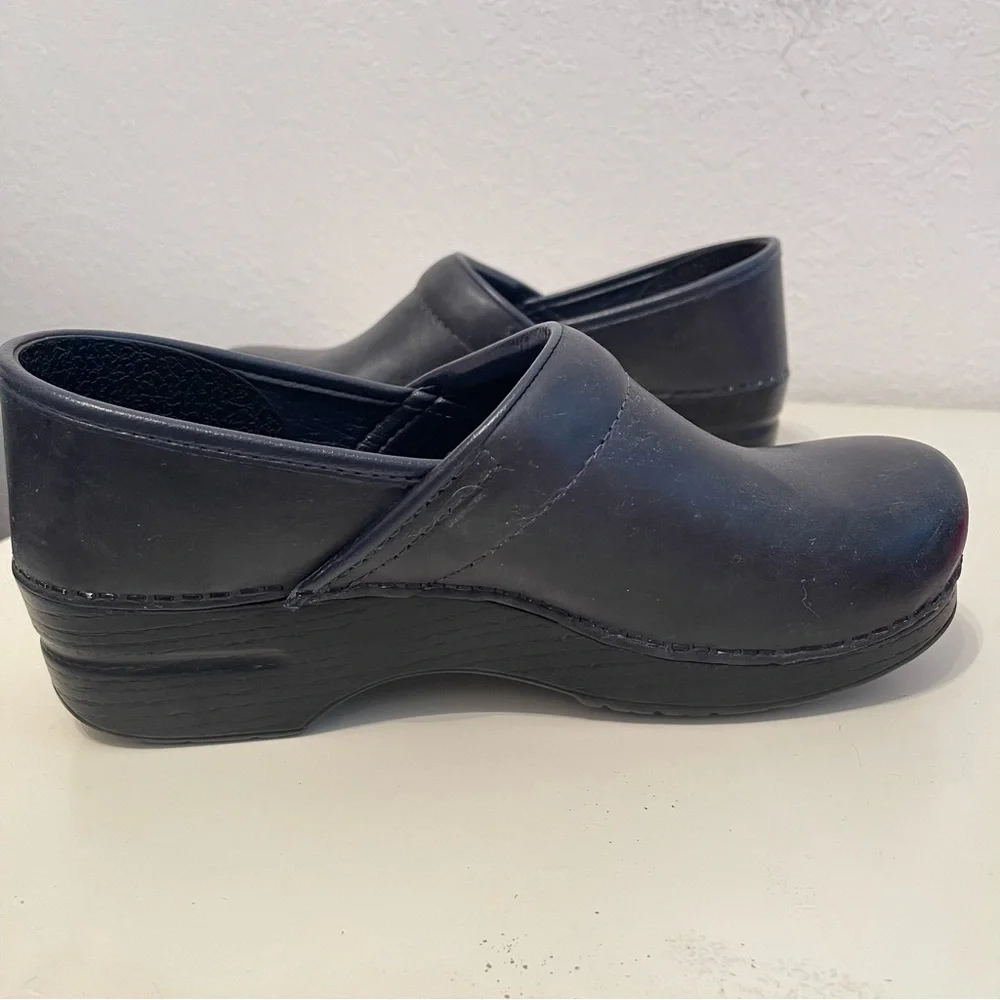 Dankso Clogs Shoes Black Leather Size 40 - Picture 7 of 11